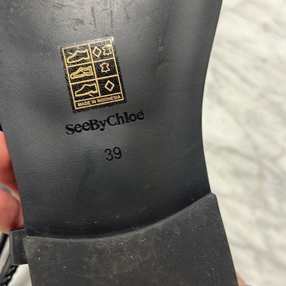 See by Chloe Black Braided Nala Leather Sandal Size 39/9 - Picture 6 of 12